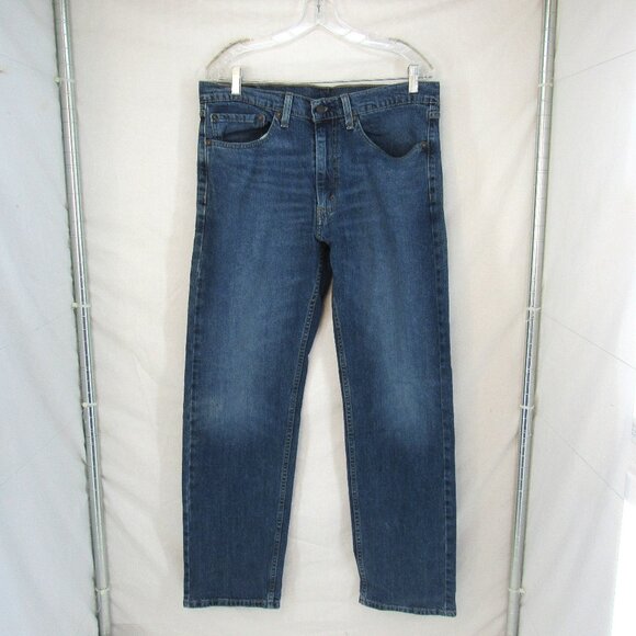 Levi 505 Red Tab Jeans Men's Straight Leg Mid Rise Medium Wash Size 34X31 - Picture 1 of 10